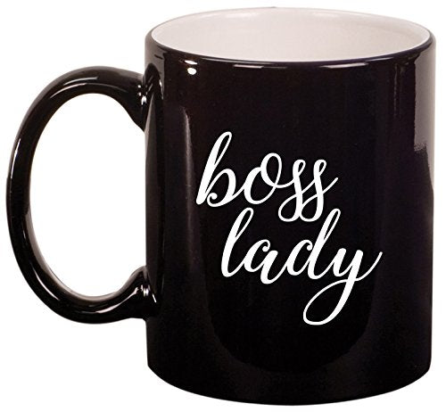 Ceramic Coffee Tea Mug Cup Boss Lady (Black)
