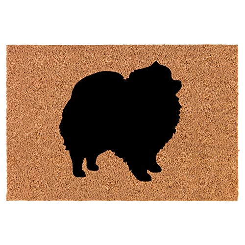 Coir Doormat Front Door Mat New Home Closing Housewarming Gift Pomeranian (24" x 16" Small)