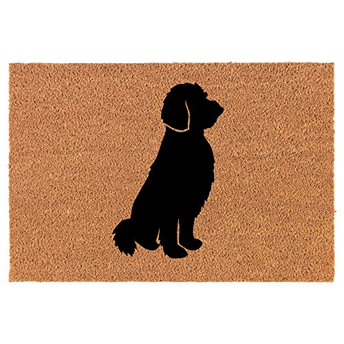 Coir Doormat Front Door Mat New Home Closing Housewarming Gift Goldendoodle (24" x 16" Small)