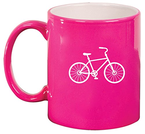 Ceramic Coffee Tea Mug Cup Bike Bicycle (Pink)