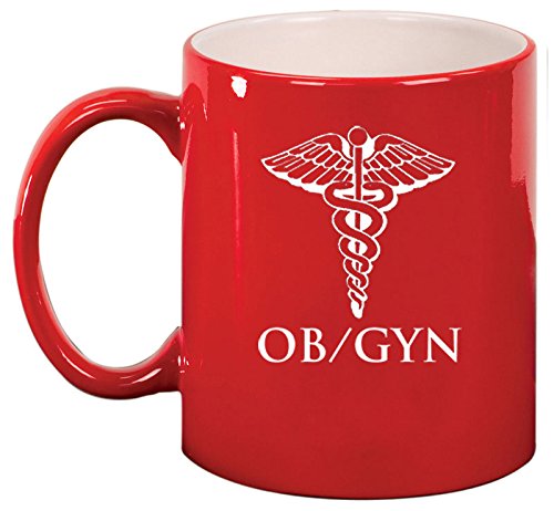 Ceramic Coffee Tea Mug Cup OB GYN Obstetrics And Gynecology (Red)