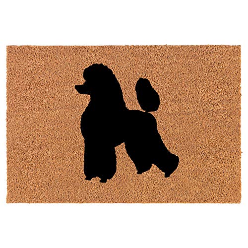 Coir Doormat Front Door Mat New Home Closing Housewarming Gift Poodle (24" x 16" Small)