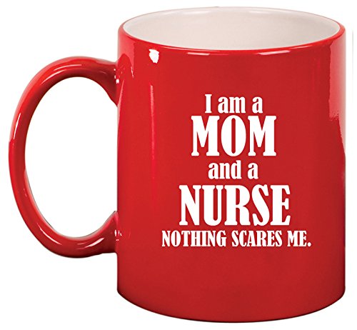 Ceramic Coffee Tea Mug Cup Nurse Mom (Red)