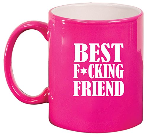 Ceramic Coffee Tea Mug Cup Best F ing Friend (Pink)