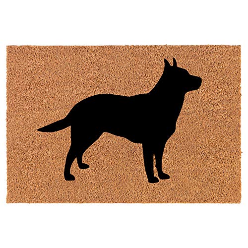 Coir Doormat Front Door Mat New Home Closing Housewarming Gift Australian Cattle Dog (24" x 16" Small)