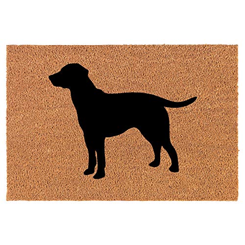 Coir Doormat Front Door Mat New Home Closing Housewarming Gift Lab Labrador Retriever (24" x 16" Small)