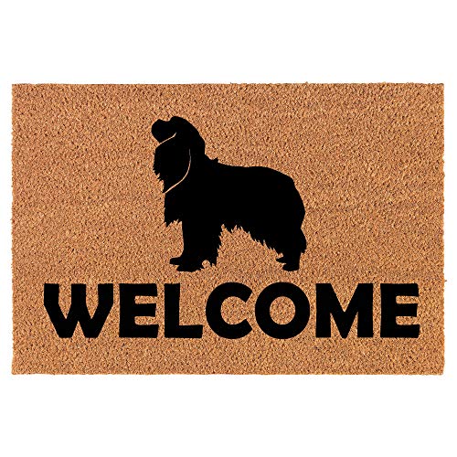 Coir Doormat Front Door Mat New Home Closing Housewarming Gift Welcome Cavalier King Charles Spaniel (30" x 18" Standard)