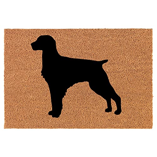 Coir Doormat Front Door Mat New Home Closing Housewarming Gift Brittany Spaniel Dog (24" x 16" Small)