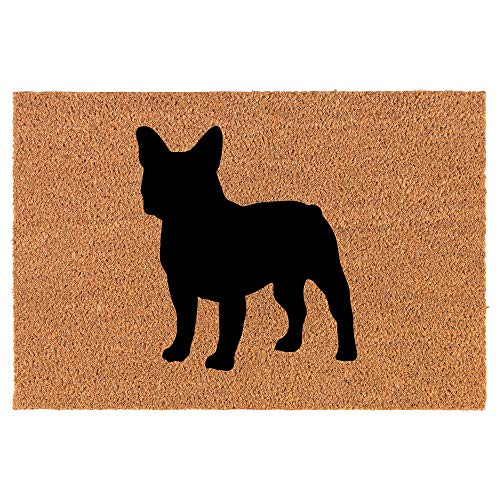Coir Doormat Front Door Mat New Home Closing Housewarming Gift French Bulldog (30" x 18" Standard)