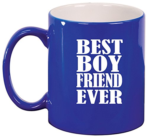 Ceramic Coffee Tea Mug Cup Best Boyfriend Ever (Blue)