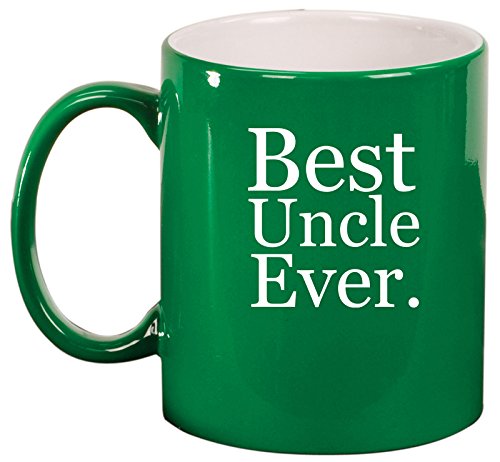 Ceramic Coffee Tea Mug Cup Best Uncle Ever (Green)