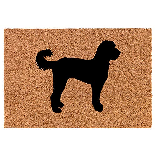 Coir Doormat Front Door Mat New Home Closing Housewarming Gift Labradoodle (24" x 16" Small)