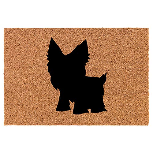 Coir Doormat Front Door Mat New Home Closing Housewarming Gift Yorkie (30" x 18" Standard)