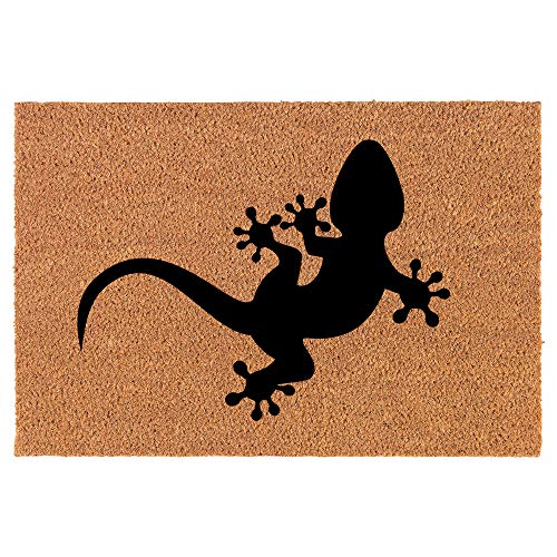 Coir Doormat Front Door Mat New Home Closing Housewarming Gift Gecko Lizard (24" x 16" Small)