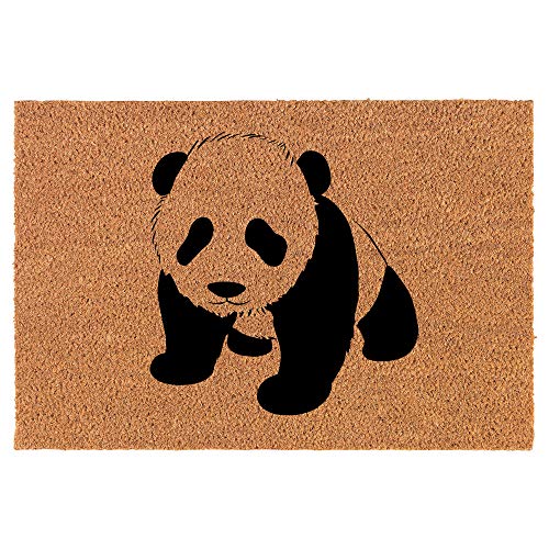 Coir Doormat Front Door Mat New Home Closing Housewarming Gift Baby Panda (24" x 16" Small)