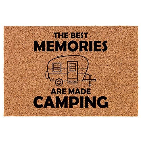 Coir Doormat Front Door Mat New Home Closing Housewarming Gift The Best Memories are Made Camping (30" x 18" Standard)