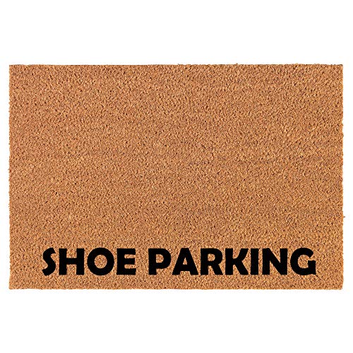 Coir Doormat Front Door Mat New Home Closing Housewarming Gift Shoe Parking Funny (24" x 16" Small)