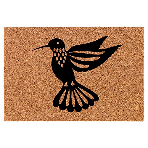 Coir Doormat Front Door Mat New Home Closing Housewarming Gift Hummingbird (24" x 16" Small)
