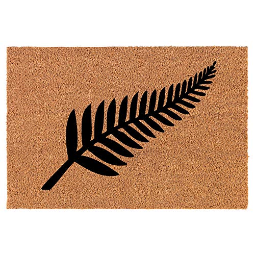 Coir Doormat Front Door Mat New Home Closing Housewarming Gift New Zealand Silver Fern (24" x 16" Small)
