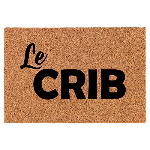 Coir Doormat Front Door Mat New Home Closing Housewarming Gift Le Crib (24" x 16" Small)