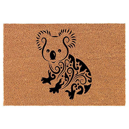 Coir Doormat Front Door Mat New Home Closing Housewarming Gift Fancy Koala Bear (24" x 16" Small)