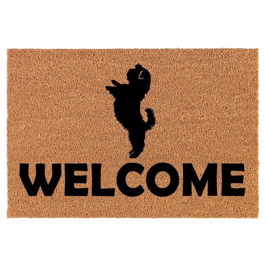 Coir Doormat Front Door Mat New Home Closing Housewarming Gift Welcome Shih Tzu (30" x 18" Standard)