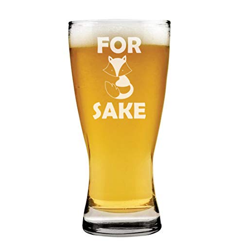 15 oz Beer Pilsner Glass For Fox Sake