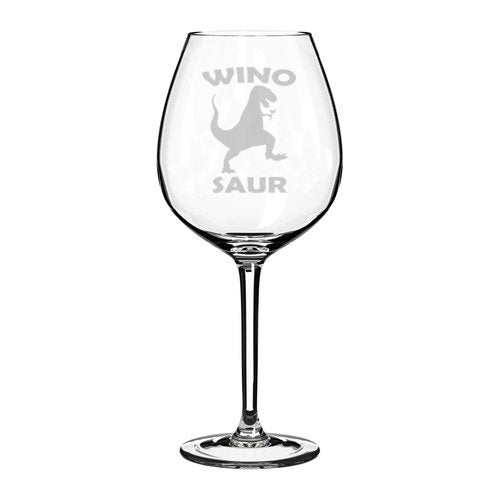 Wine Glass Goblet Winosaur Funny (20 oz Jumbo)