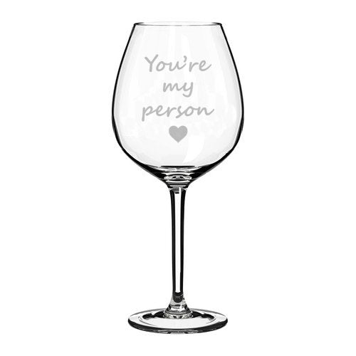 Wine Glass Goblet You're My Person (20 oz Jumbo),MIP