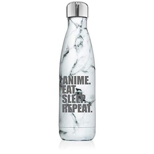 MIP Brand 17 oz. Double Wall Vacuum Insulated Stainless Steel Water Bottle Travel Mug Cup Anime Eat Sleep Repeat