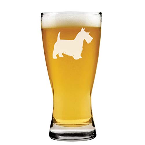 15 oz Beer Pilsner Glass Scottie Scottish Terrier