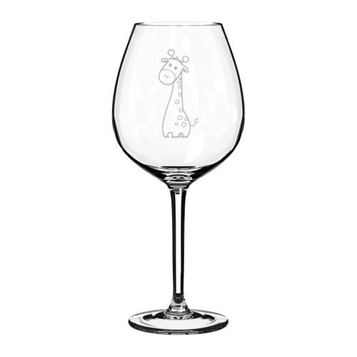Wine Glass Goblet Cute Giraffe (20 oz Jumbo)