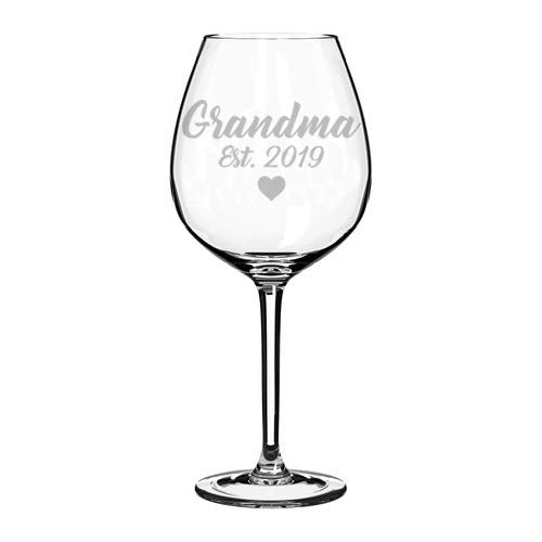 Wine Glass Goblet Grandmother Grandma Established 2019 (20 oz Jumbo)