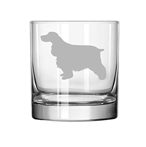 11 oz Rocks Whiskey Highball Glass Cocker Spaniel