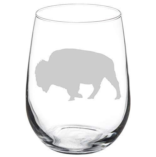 Wine Glass Goblet Buffalo (17 oz Stemless)