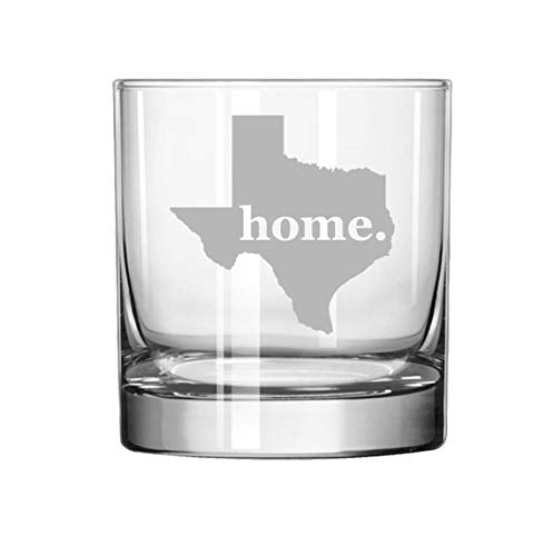 11 oz Rocks Whiskey Highball Glass Texas Home