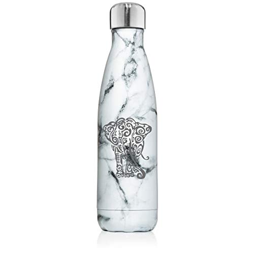 MIP Brand 17 oz. Double Wall Vacuum Insulated Stainless Steel Water Bottle Travel Mug Cup Tribal Elephant