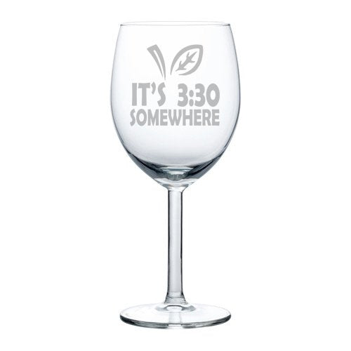 Wine Glass Goblet Funny Teacher It's 3:30 Somewhere (10 oz)