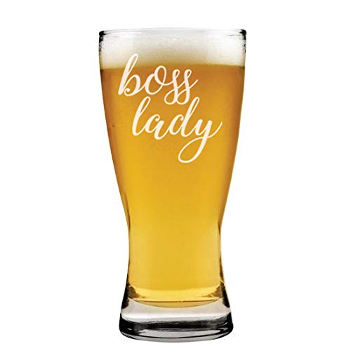 15 oz Beer Pilsner Glass Boss Lady