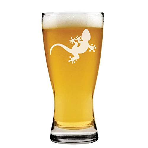 15 oz Beer Pilsner Glass Gecko Lizard