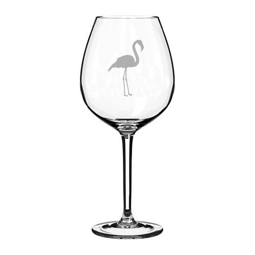 20 oz Jumbo Wine Glass Flamingo,MIP