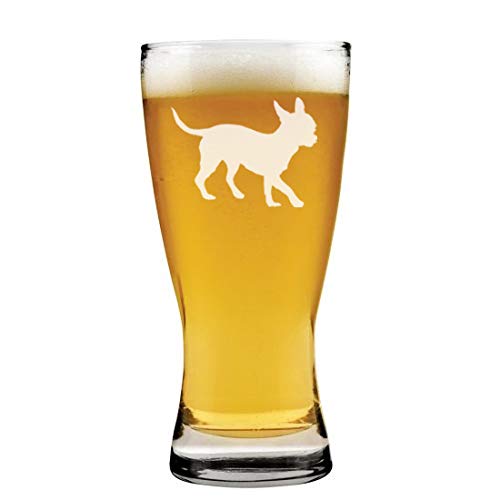 15 oz Beer Pilsner Glass Chihuahua