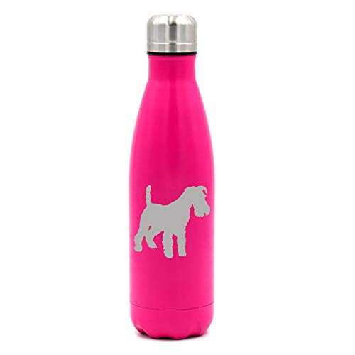 MIP Brand 17 oz. Double Wall Vacuum Insulated Stainless Steel Water Bottle Travel Mug Cup Miniature Schnauzer (Pink)