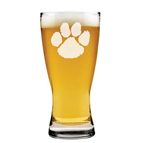 15 oz Beer Pilsner Glass Paw Print