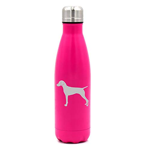 MIP Brand 17 oz. Double Wall Vacuum Insulated Stainless Steel Water Bottle Travel Mug Cup Vizsla (Pink)