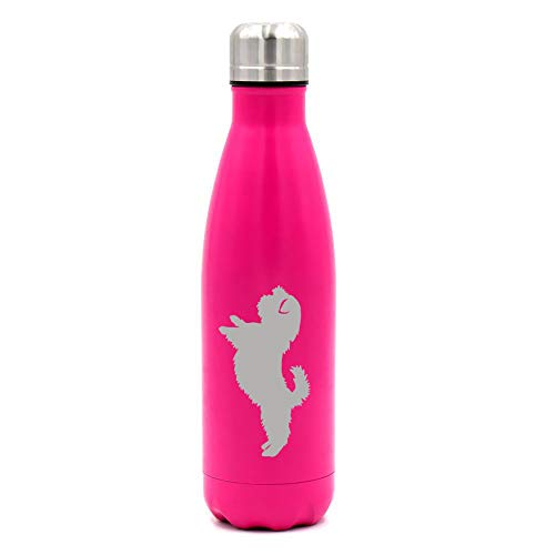 MIP Brand 17 oz. Double Wall Vacuum Insulated Stainless Steel Water Bottle Travel Mug Cup Shih Tzu Standing (Pink)