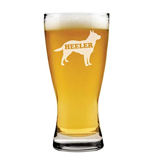 15 oz Beer Pilsner Glass Australian Cattle Dog HEELER