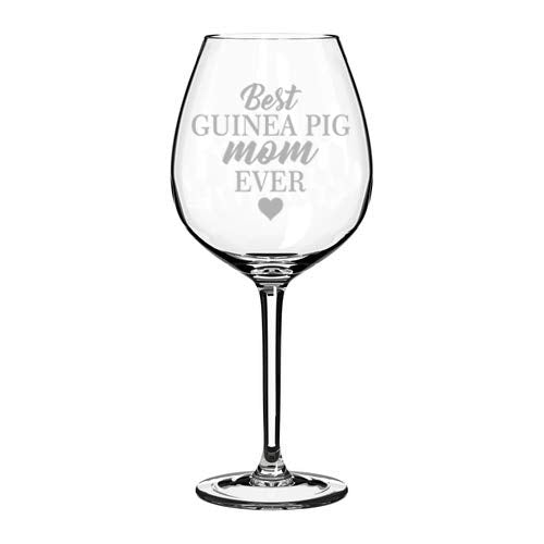 Wine Glass Goblet Best Guinea Pig Mom Ever (20 oz Jumbo)