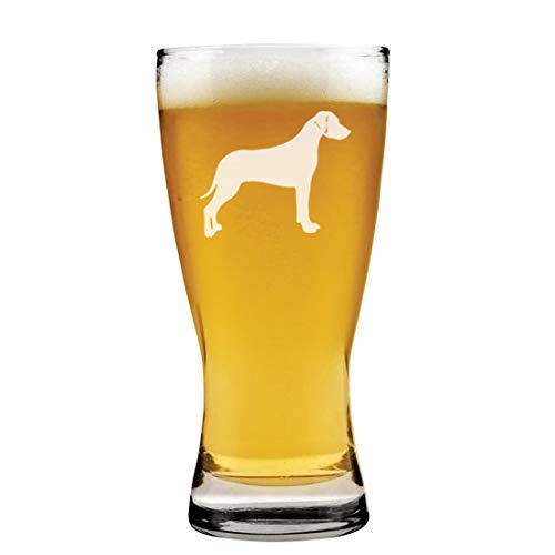 15 oz Beer Pilsner Glass Rhodesian Ridgeback