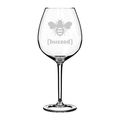 Wine Glass Goblet Funny Buzzed Bee (20 oz Jumbo)